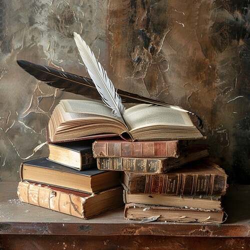 vintage-books-display-stockcake