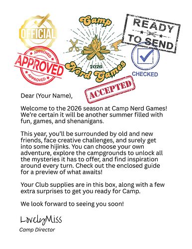 2026 Welcome Letter