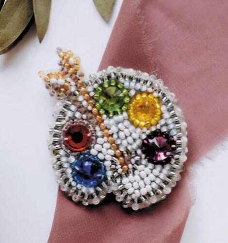 Beaded Brooch