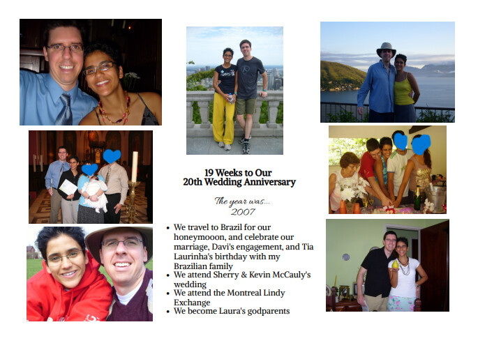 19 weeks to our 20th anniversary, front page