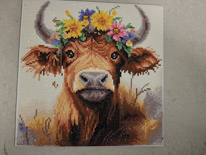 flower-crowned cow
