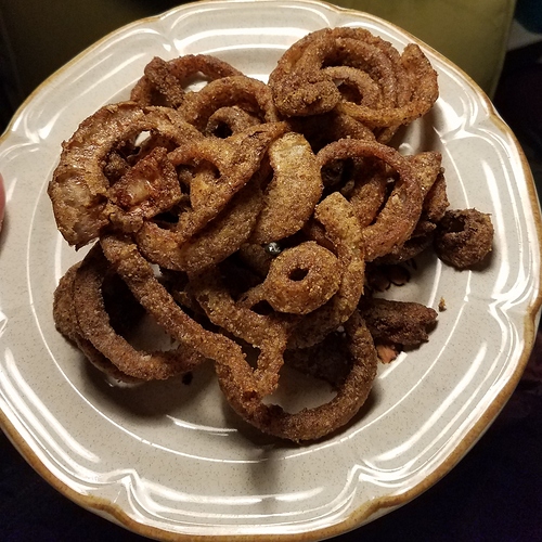 Vegan Baked Onion Rings with Quinoa (Eggless, Dairy-free)