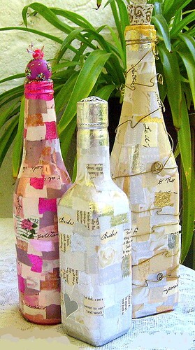 Metallic Patchwork Bottles