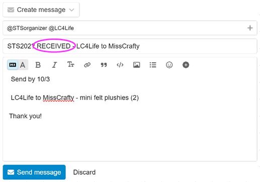 example of a received message