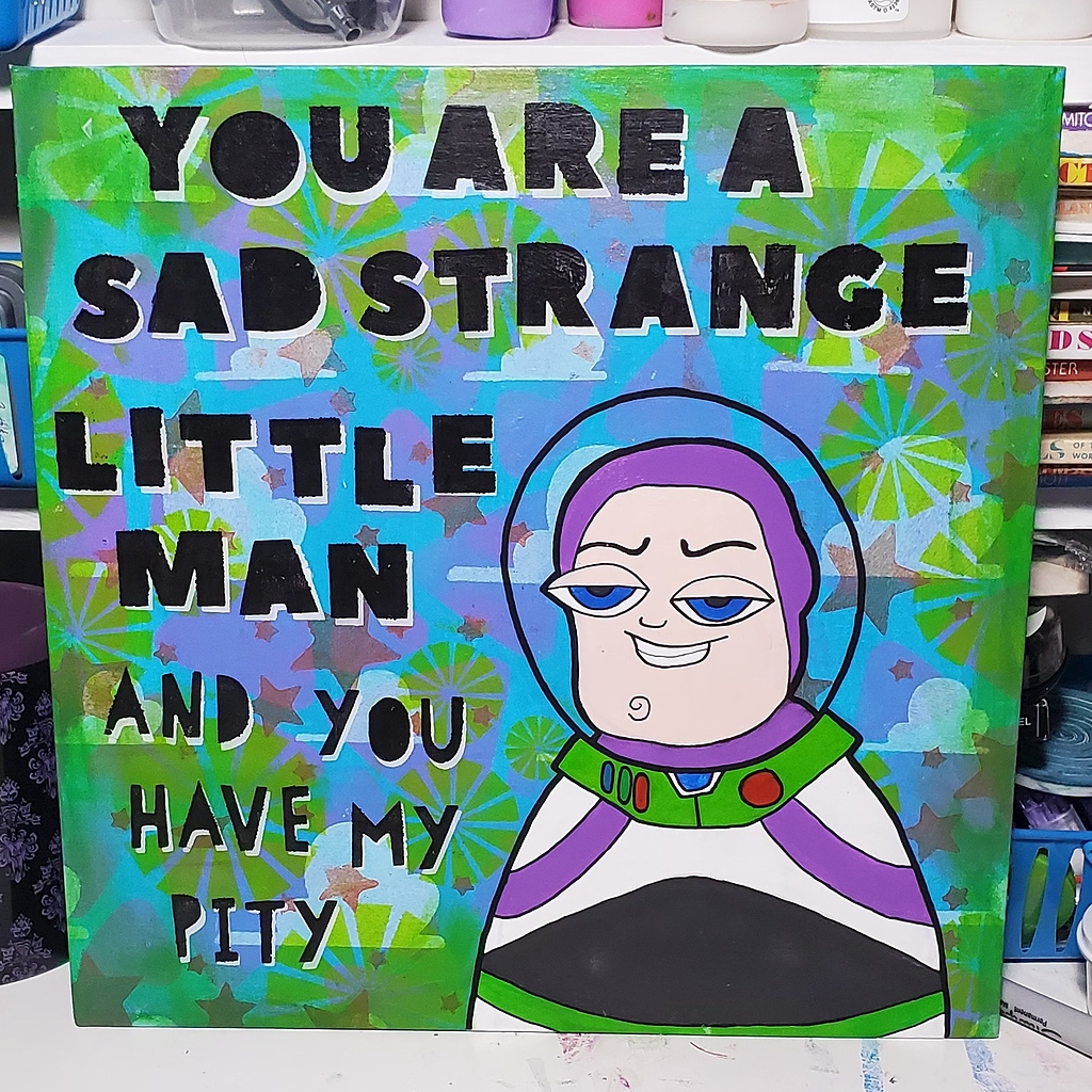 Buzz Lightyear Quote Painting Completed Projects the Lettuce Craft