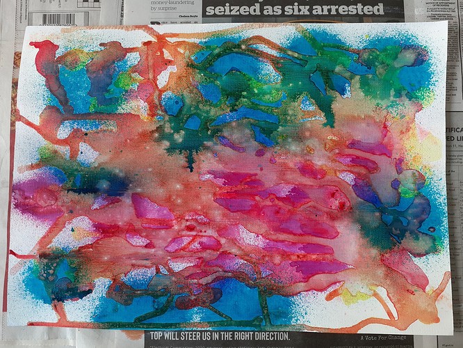 Pods art journal background